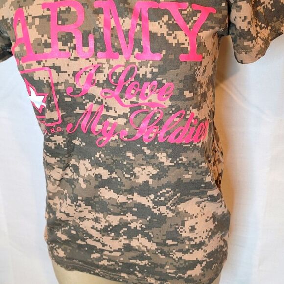 Rothco Army I Love My Soldier Camo Tee Size Small - Picture 4 of 5